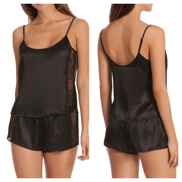 In Bloom Tops - In Bloom by Jonquil Satin Cami top with Lace Sides